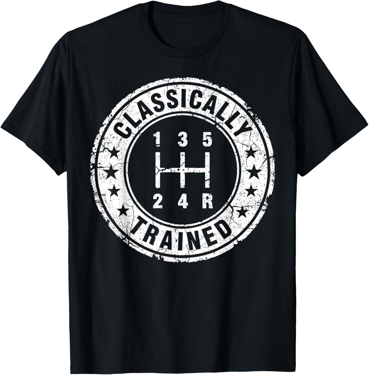 Classically Trained Car Guy Manual Transmission Stick Shift T-Shirt - T-Shirt | Black