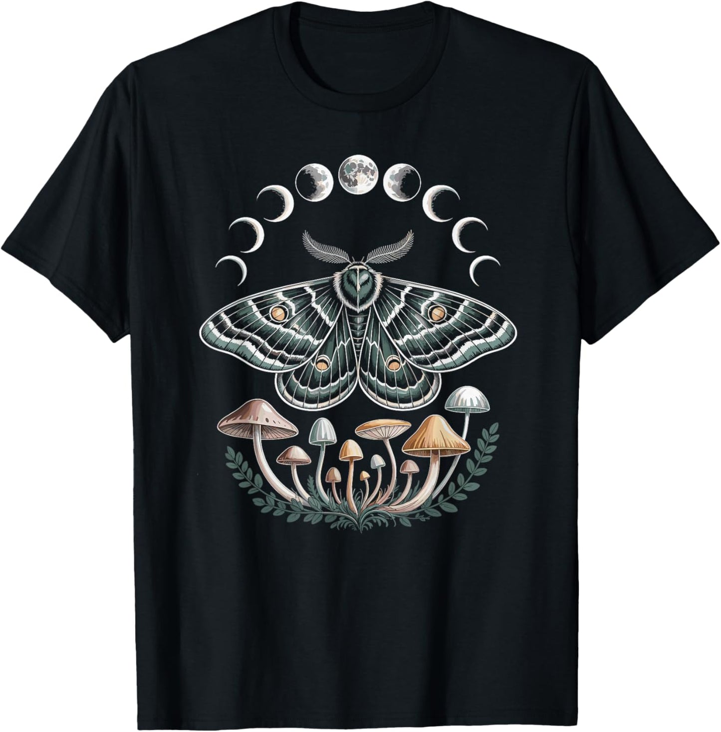 Butterfly Fairycore Therian Grunge Cute Moth Aesthetic Woman T-Shirt - T-Shirt | Black