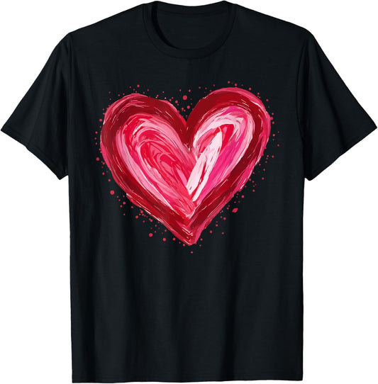 Hearts Valentines Day Teens Girls Her Mom Sister T-Shirt - T-Shirt | Black
