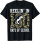 Reelin' in 100 Days of School Bass Camo Fishing Lover Boys T-Shirt - T-Shirt | Black