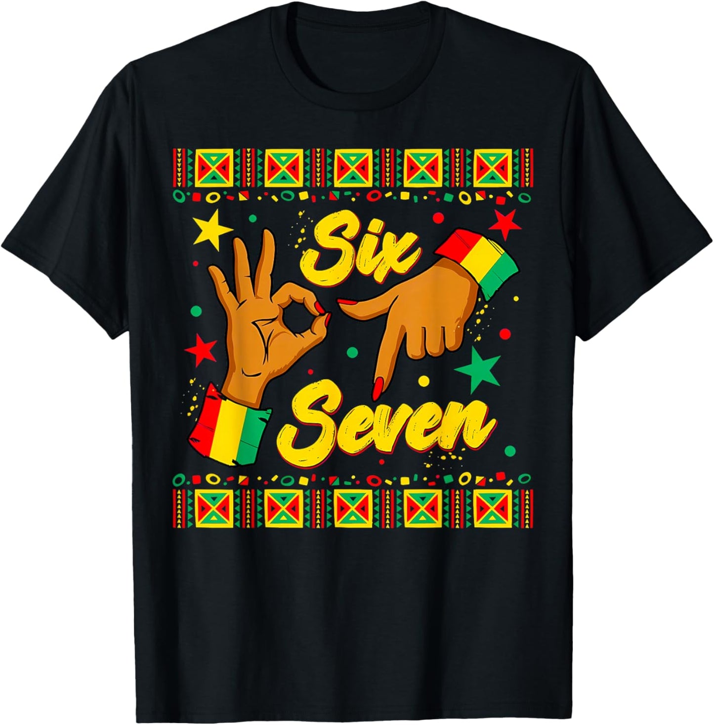 Groovy Black History Month 67 Six Seven African Pride Flag T-Shirt - T-Shirt | Black