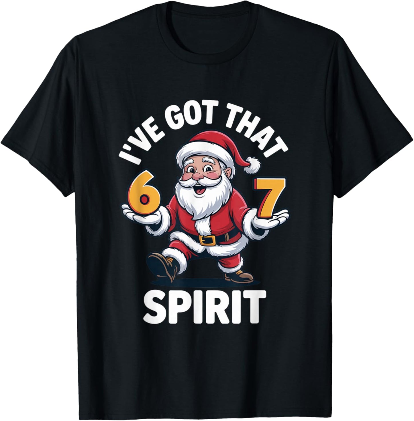 Christmas 67 Funny Xmas Six Seven Ugly Sweater 6-7 T-Shirt - T-Shirt | Black