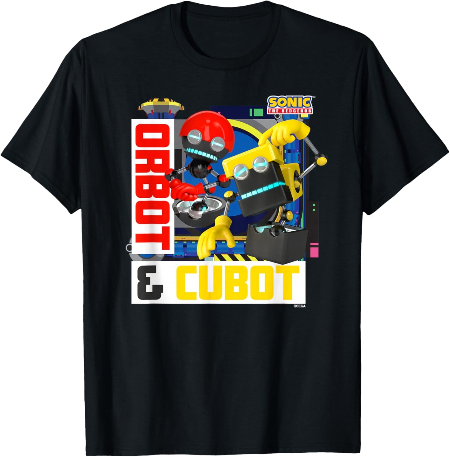 Sonic The Hedgehog - in The Zone - Orbot & Cubot T-Shirt - T-Shirt | Black