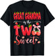 Great Grandma of The Two Sweet 2nd Birthday Girl Strawberry T-Shirt - T-Shirt | Black