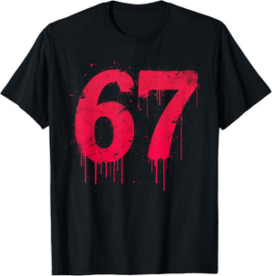 67 Shirt, 67 Meme six Seven Men Teen Kids Funny T-Shirt - T-Shirt | Black