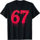 67 Shirt, 67 Meme six Seven Men Teen Kids Funny T-Shirt - T-Shirt | Black