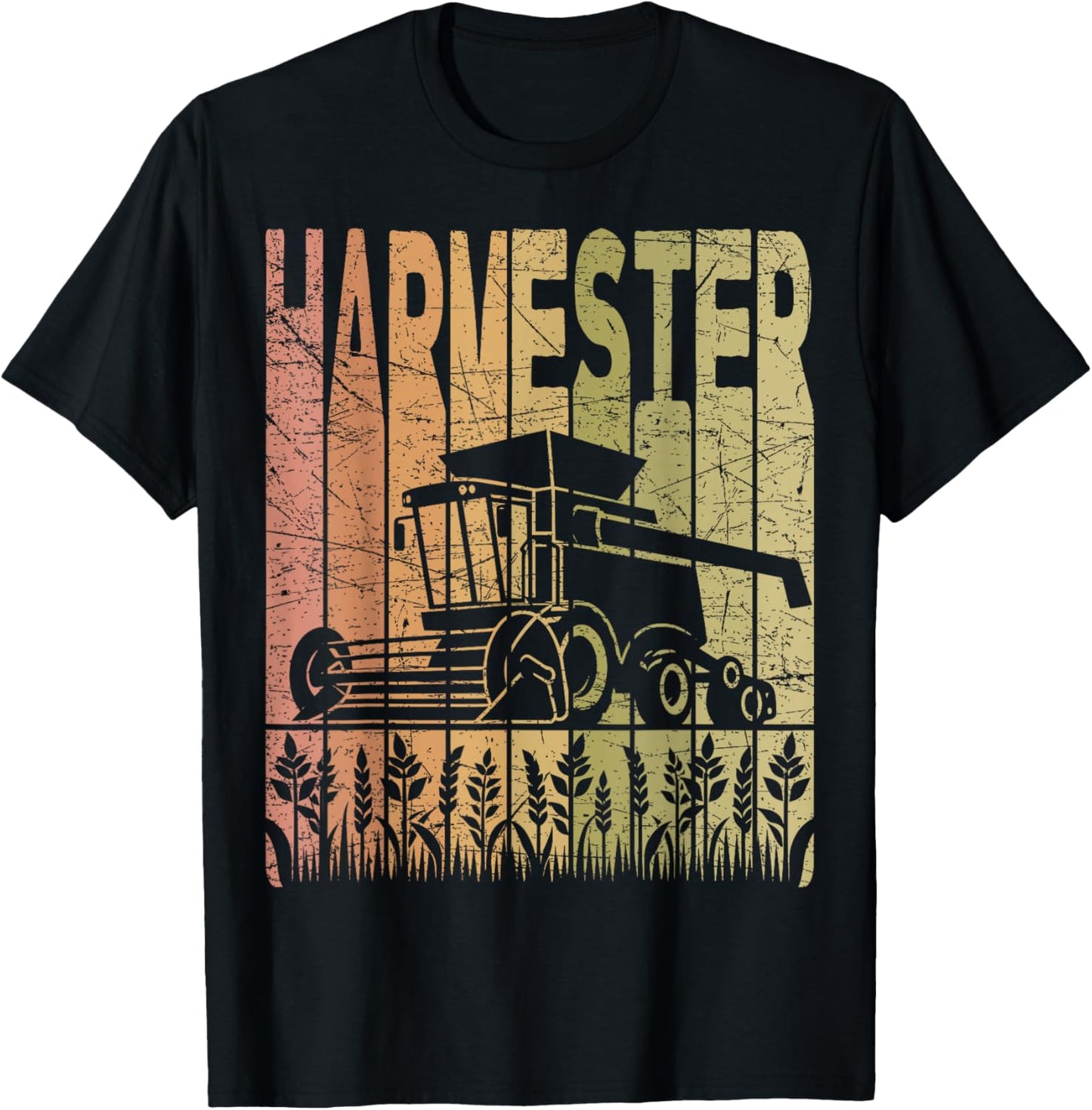 Harvester Vintage Harvesting Retro Harvest T-Shirt - T-Shirt | Black