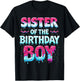 Sister of The Birthday Boy Ice Cream Baseball Family Party T-Shirt - T-Shirt | Black