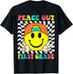 Last Day of School Peace Out 1st Grade Kids Boy Graduation T-Shirt - T-Shirt | Black