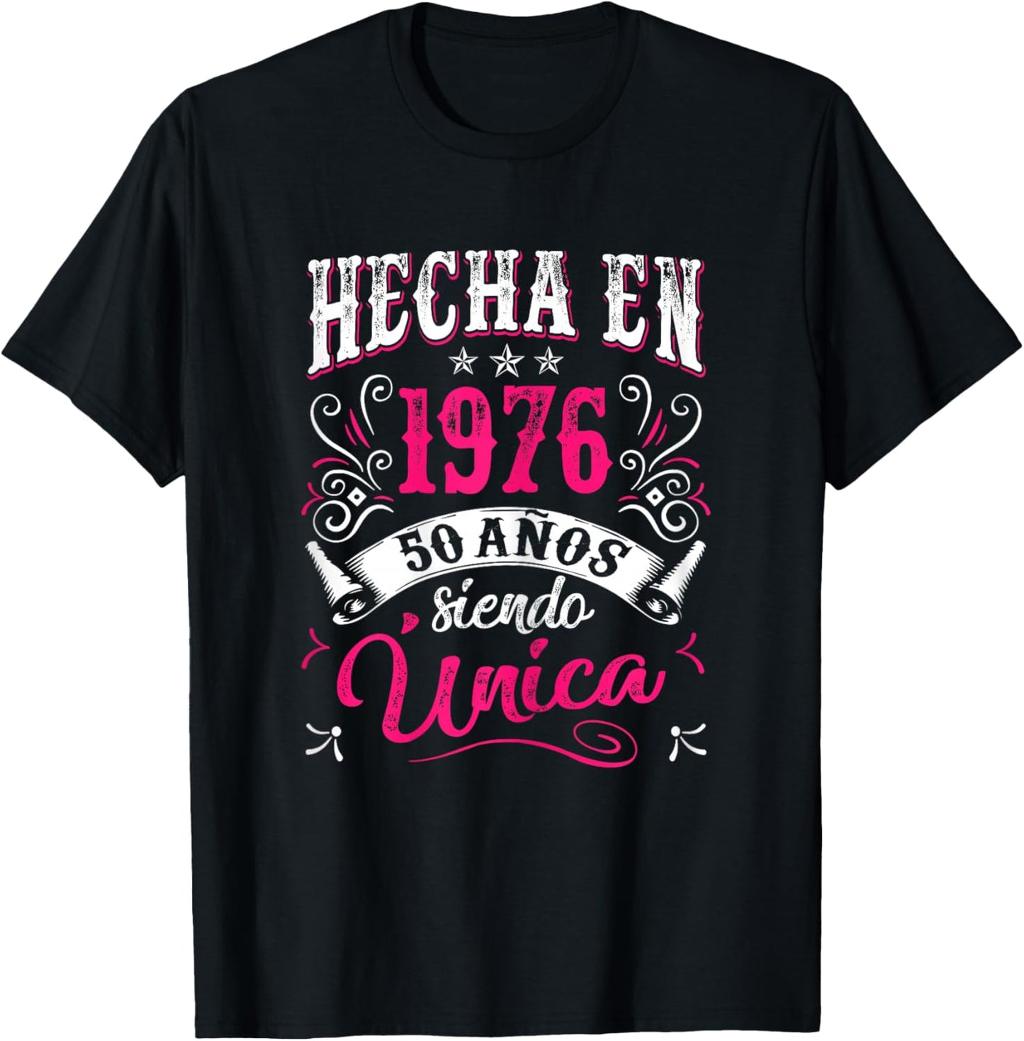 Made in 1976 Spanish Cumpleaños 50th Birthday Español T-Shirt - T-Shirt | Black