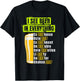 I See Beer in Everything Funny Homebrew Wordplay Puns List T-Shirt - T-Shirt | Black