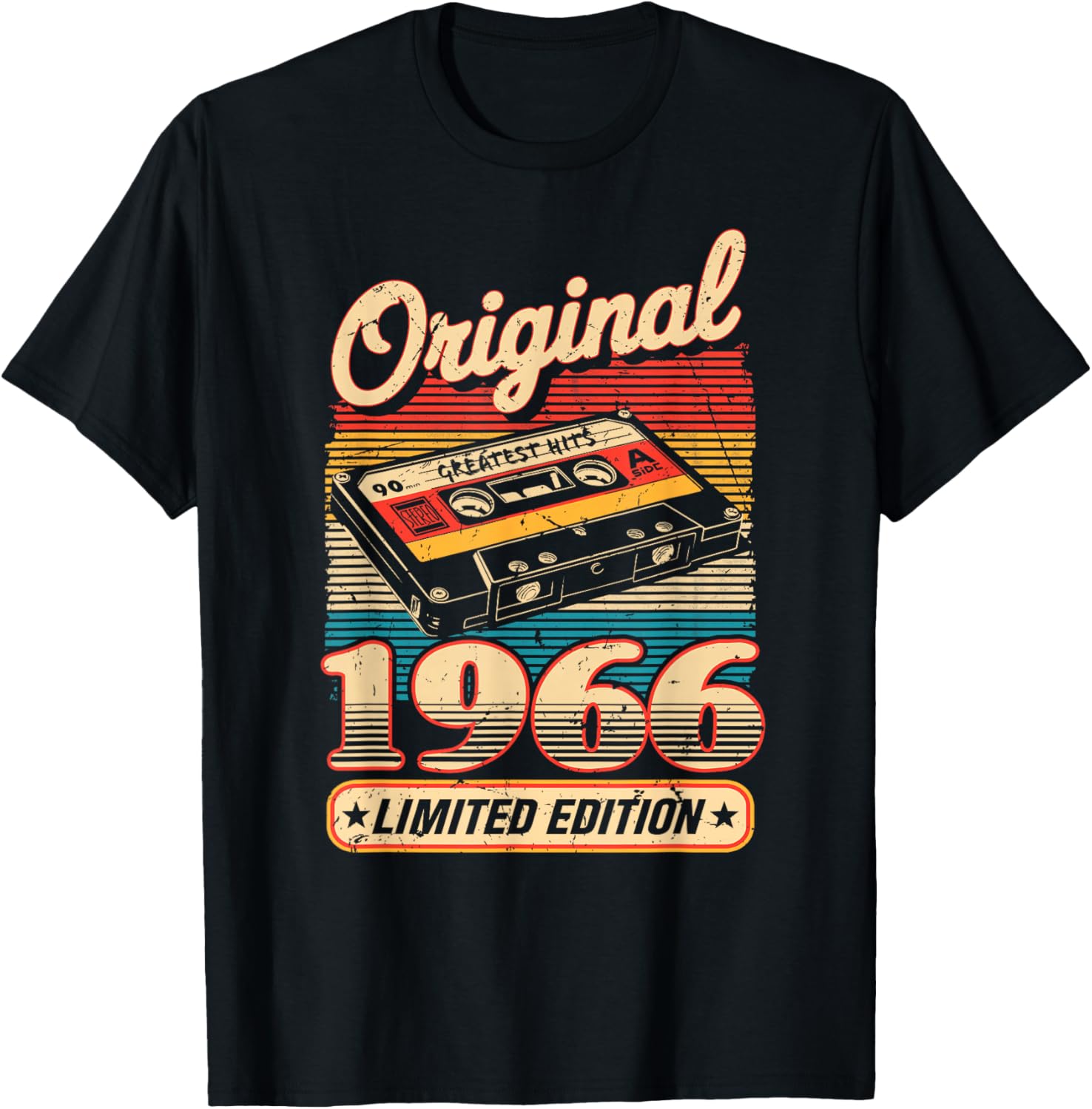 59th Birthday Retro Vintage 1966 Men Women T-Shirt - T-Shirt | Black