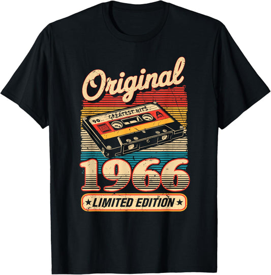 59th Birthday Retro Vintage 1966 Men Women T-Shirt - T-Shirt | Black