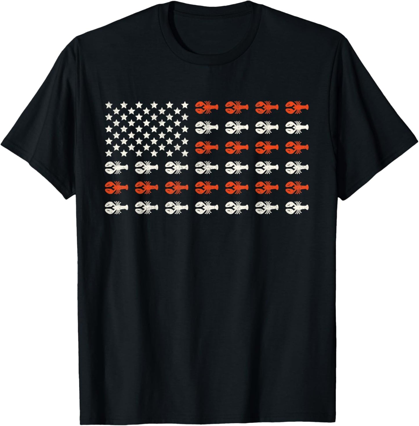 Crawfish Boil American US Flag Cajun Crayfish Party Men Boys T-Shirt - T-Shirt | Black