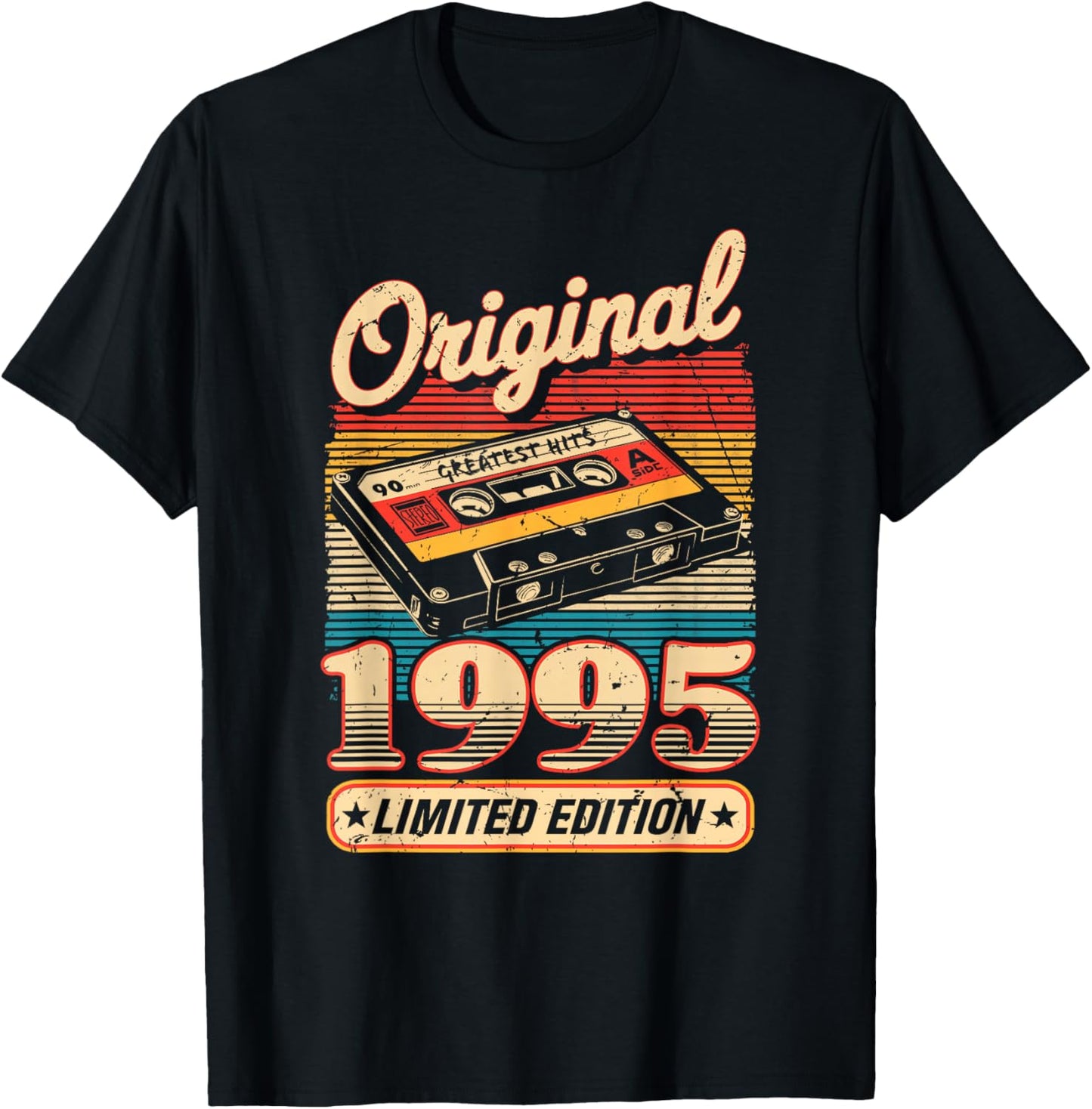30th Birthday Retro Vintage 1995 Men Women T-Shirt - T-Shirt | Black