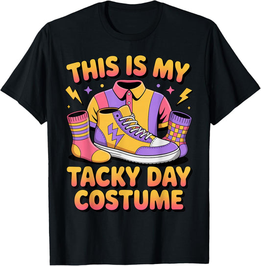 Tacky Day Costume Summer Wacky Mismatch Day Tacky Day T-Shirt - T-Shirt | Black