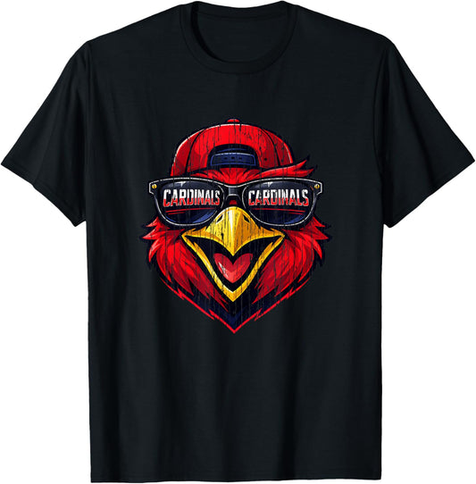 Cardinals Retro Gift Women Boys Girls Kids T-Shirt - T-Shirt | Black