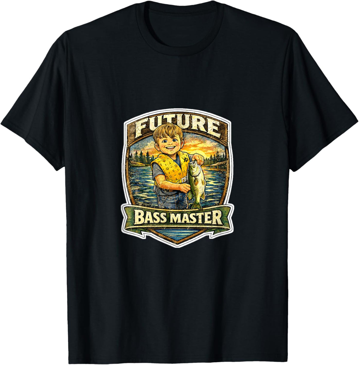 Future Bass Master Kid Fisherman T-Shirt - T-Shirt | Black
