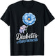 Elephants Sunflower Diabetes Awareness Day T-Shirt - T-Shirt | Black