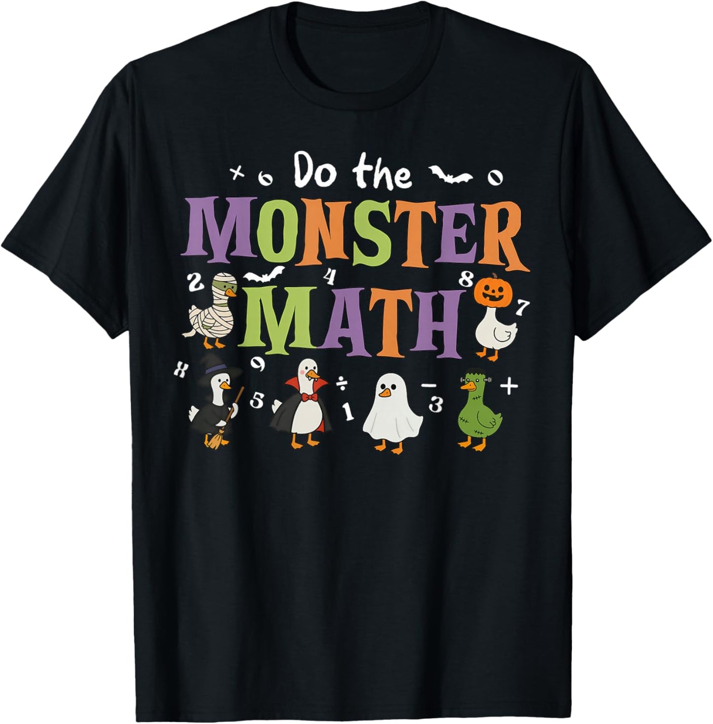 Do The Monster Math Funny Duck Halloween Teachers Students T-Shirt - T-Shirt | Black
