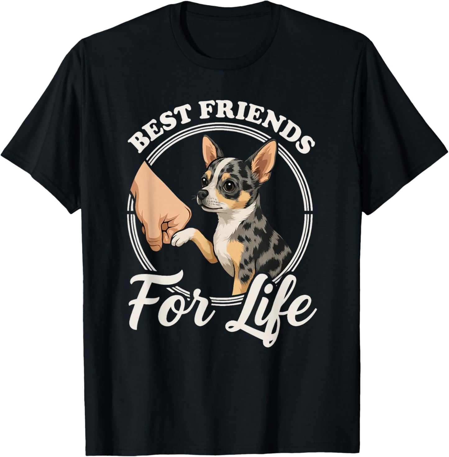 Chihuahua Lovers Design Merle Chihuahua Dog T-Shirt - T-Shirt | Black