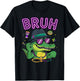Funny Six Seven Bruh Mardigator Alligator 67 Meme Mardi Gras T-Shirt - T-Shirt | Black