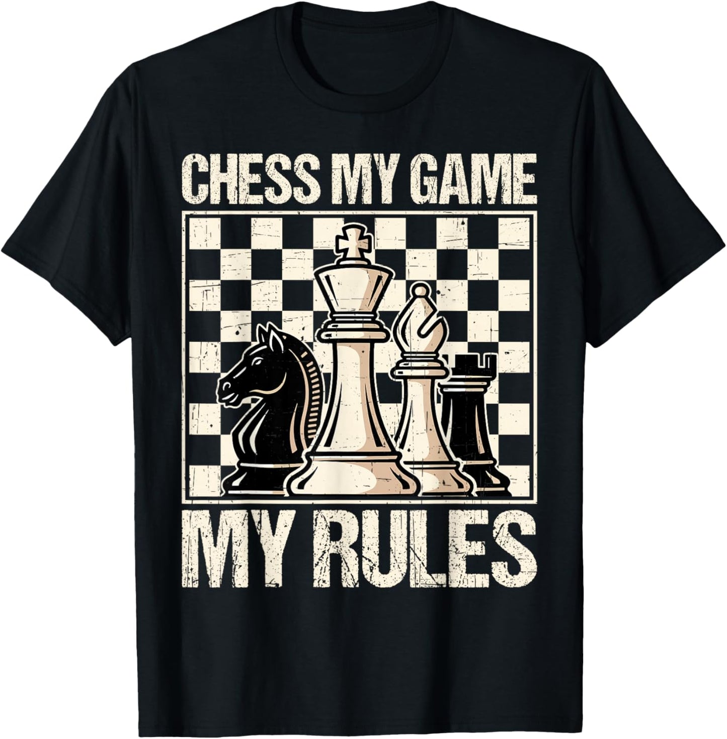 My Game My Rules Funny Gifts for Chess Lover T-Shirt - T-Shirt | Black