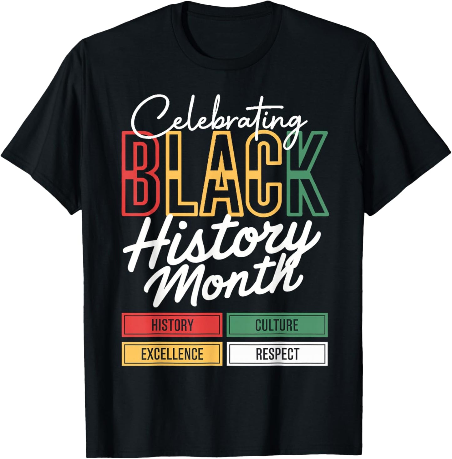 Celebrating Black History Month Afro African Men Women Kid T-Shirt - T-Shirt | Black