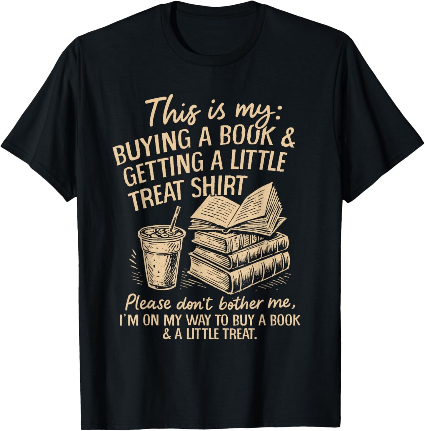 Reading Bookish Book Club Caffeinated Books & Coffee Lover T-Shirt - T-Shirt | Black