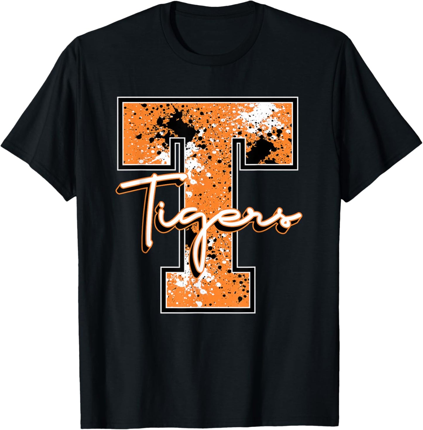 Orange Tiger Pride School Spirit Mascot Teacher Tigers T-Shirt - T-Shirt | Black