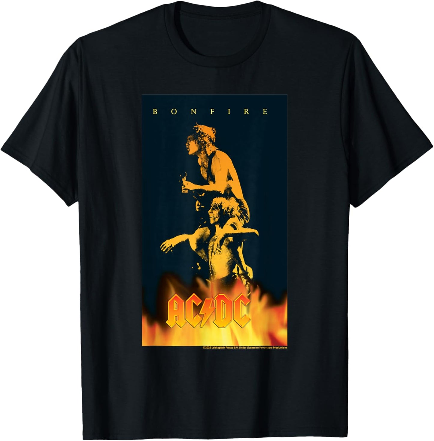 AC/DC Music Band Bonfire Graphic Poster Art T-Shirt - T-Shirt | Black