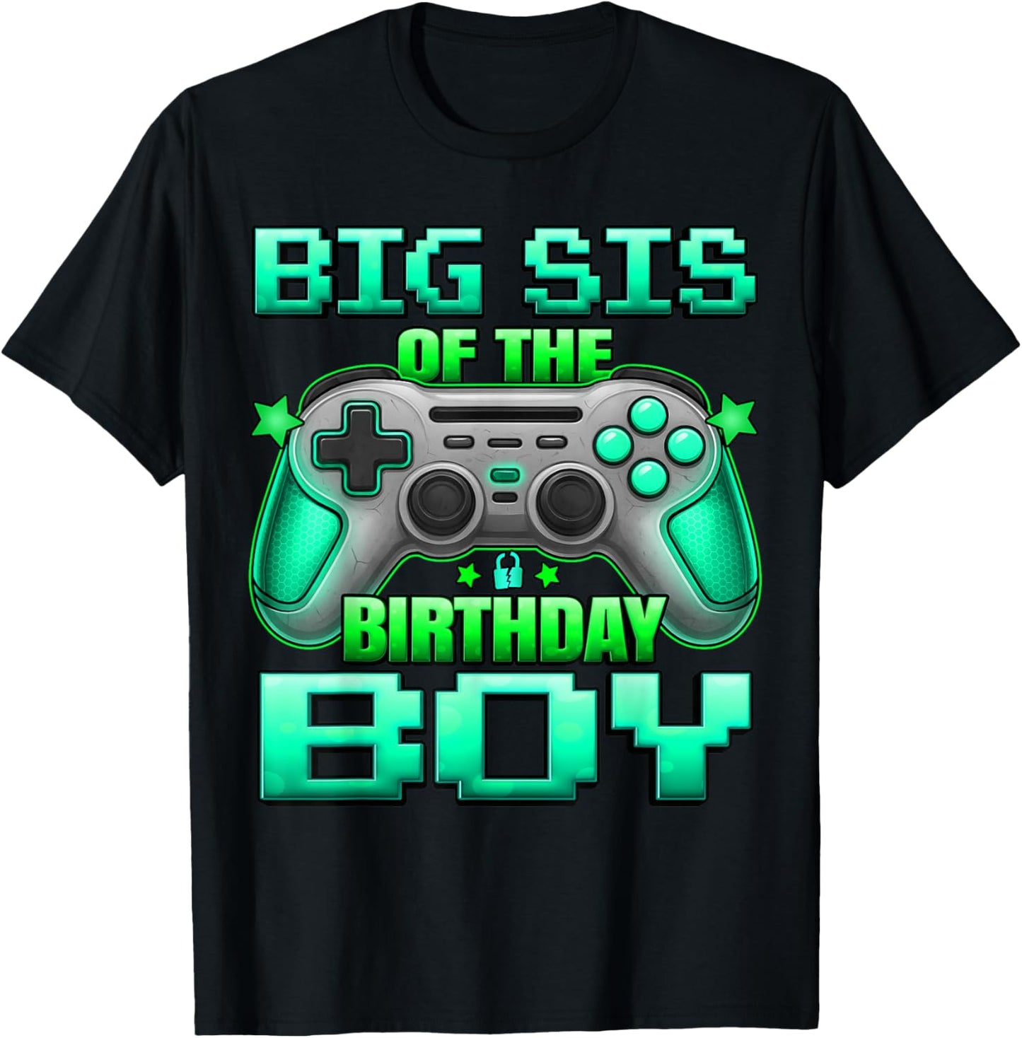 Big Sis of The Birthday Boy Matching Family Sister T-Shirt - T-Shirt | Black