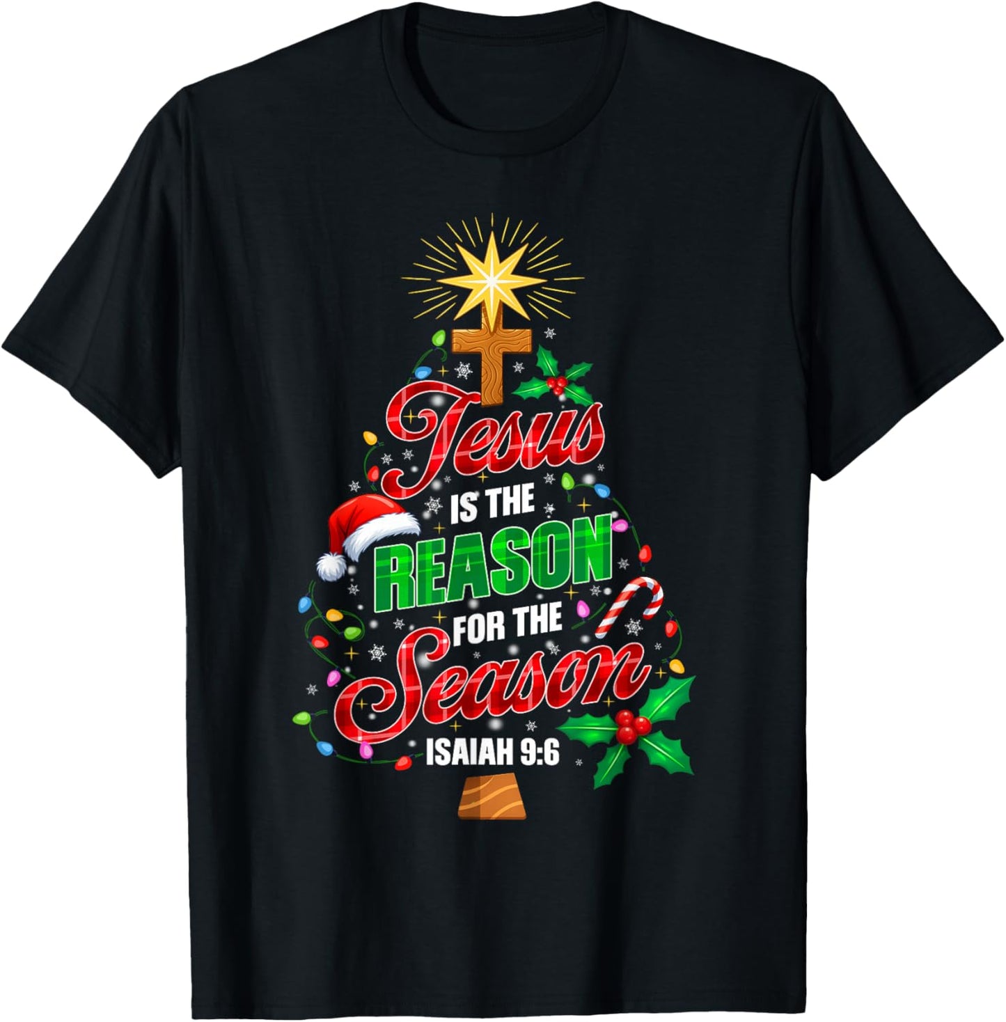 Christian is The Reason for The Season Christmas Xmas Men Wo T-Shirt - T-Shirt | Black