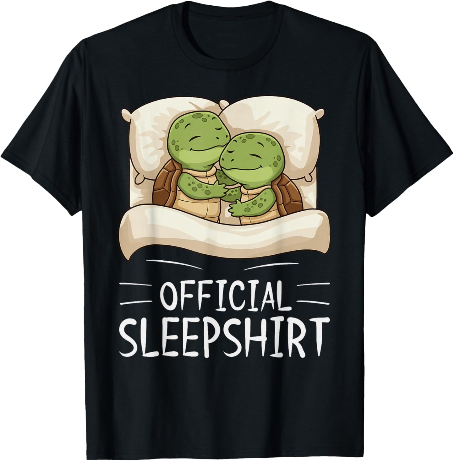 Turtle Animal Official Sleepshirt Pajamas Nightgown T-Shirt - T-Shirt | Black