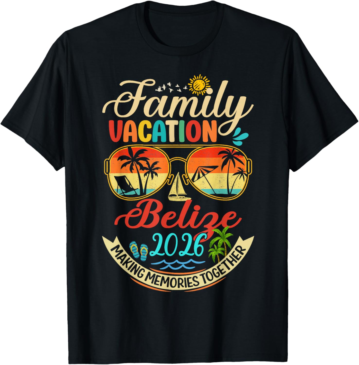 Family Vacation Belize 2026 Memories Family Summer Trip T-Shirt - T-Shirt | Black