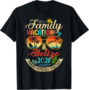 Family Vacation Belize 2026 Memories Family Summer Trip T-Shirt - T-Shirt | Black