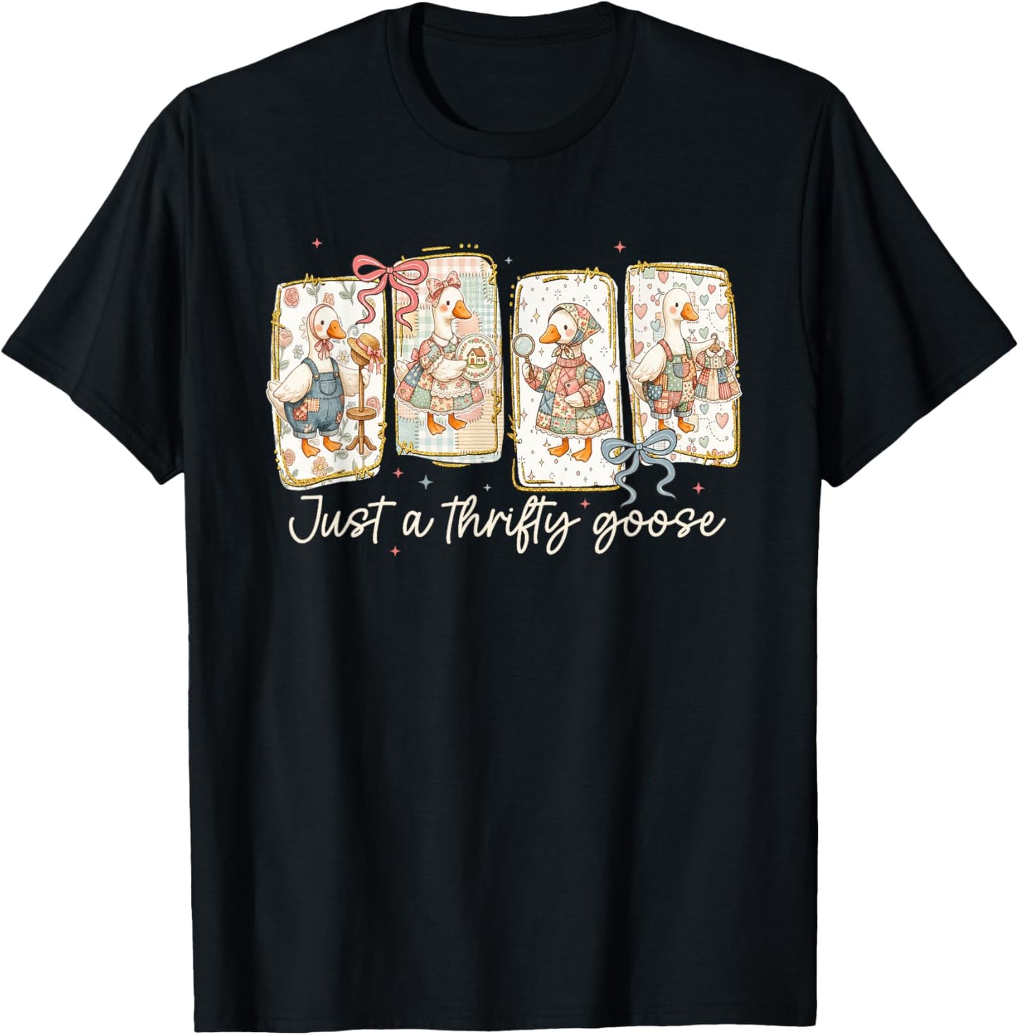 Just A Thrifty Goose Thrift Shop Thrifting Silly-Goose Women T-Shirt - T-Shirt | Black