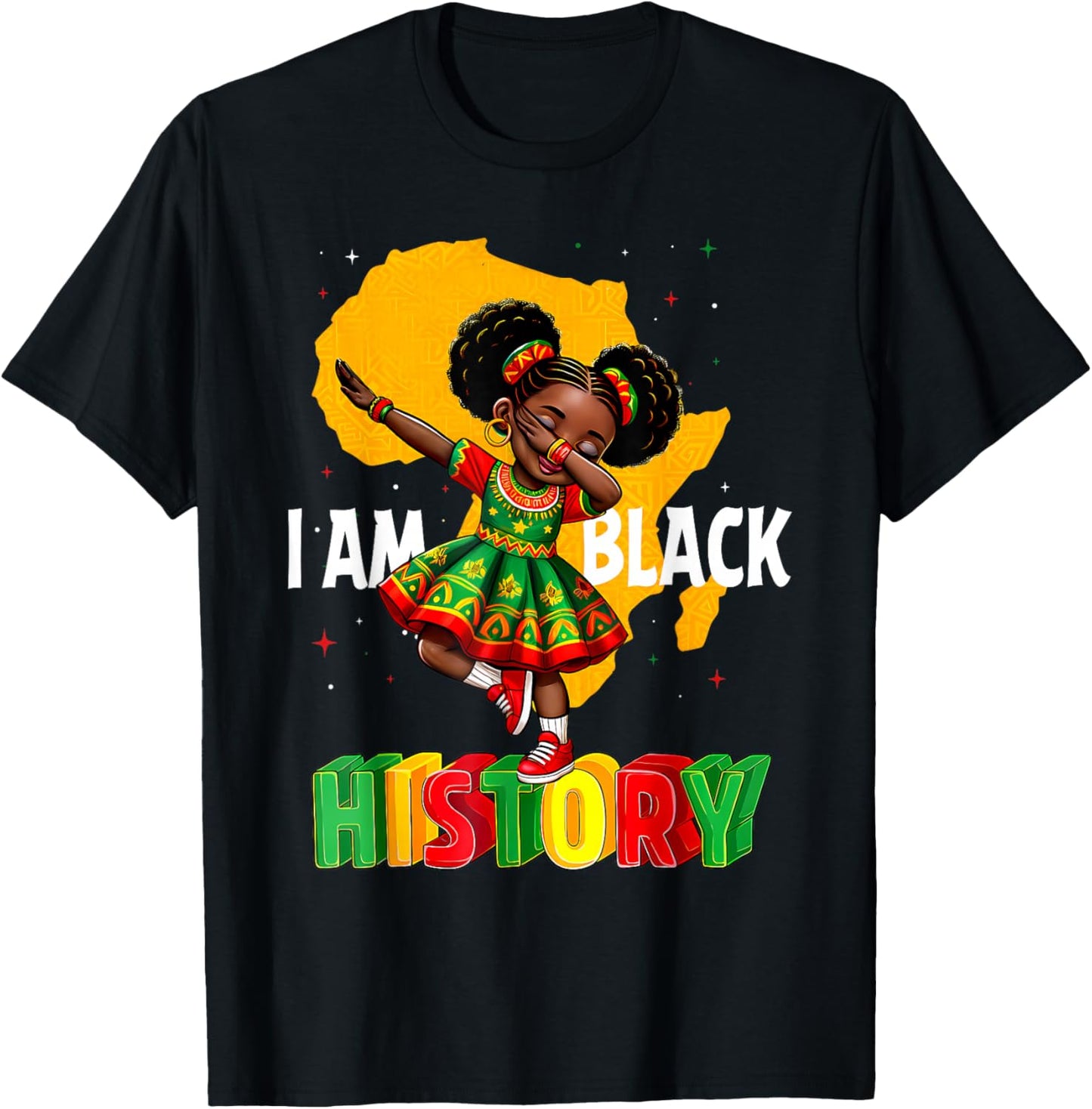 I Am Black History Month African American Girl Kid T-Shirt - T-Shirt | Black