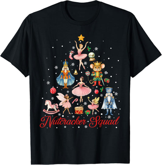 Funny Christmas Tree Nutcracker Squad Ballet Dance Women T-Shirt - T-Shirt | Black