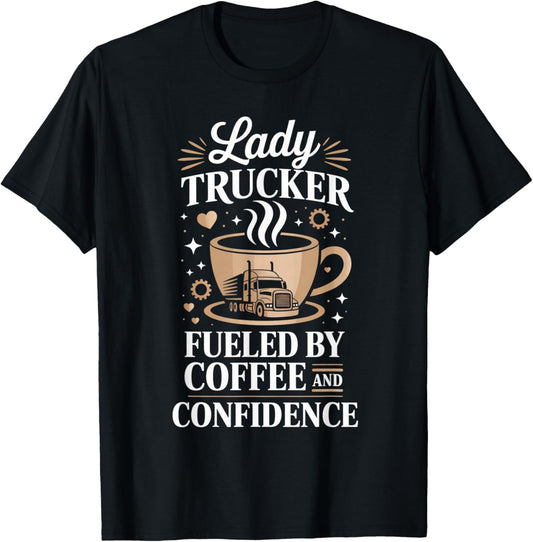 Truck Driver 18 Wheeler Trucker Semi Truck T-Shirt - T-Shirt | Black