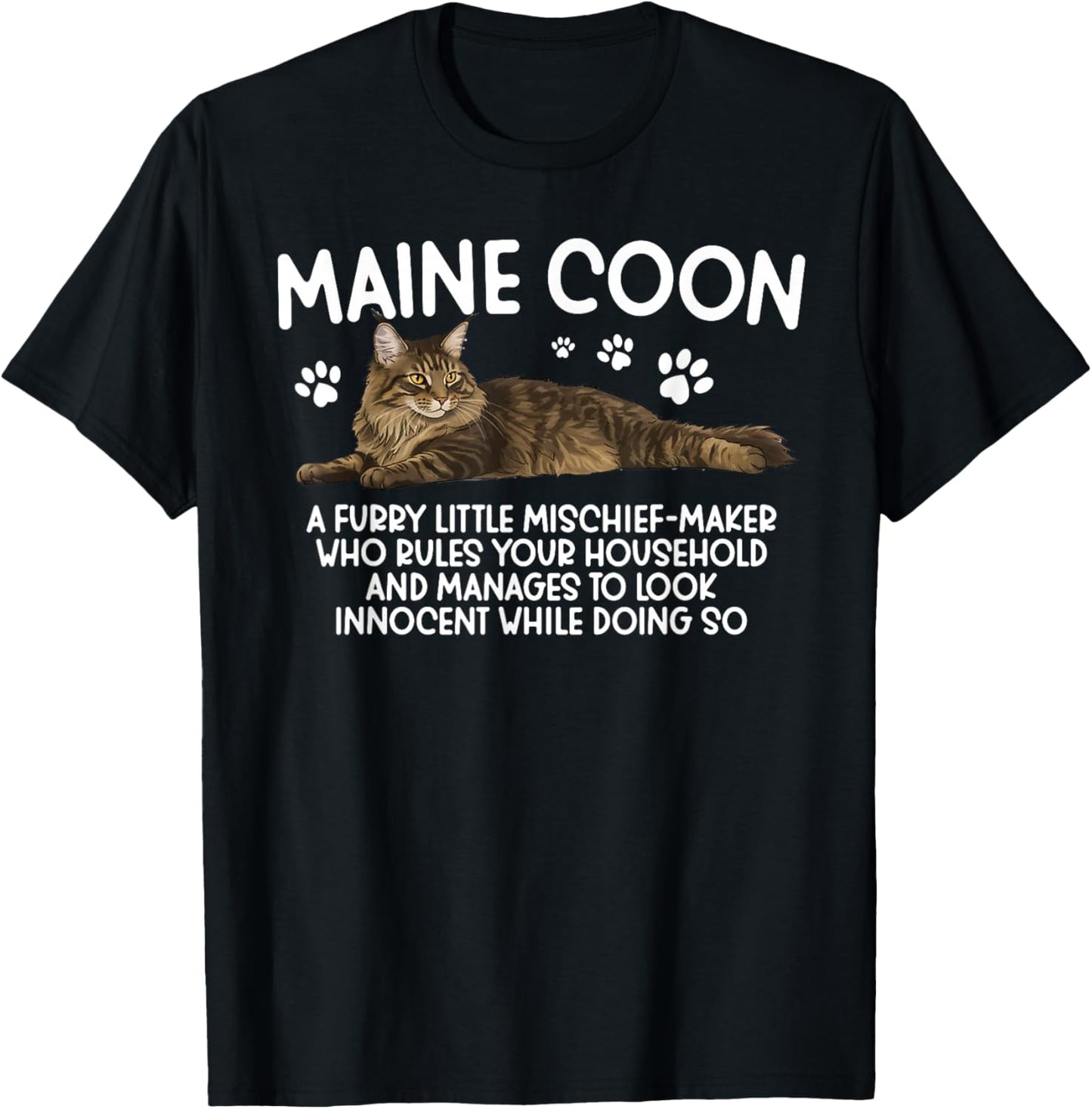 Funny Maine Coon Owner Maine Coon Cat Lover T-Shirt - T-Shirt | Black