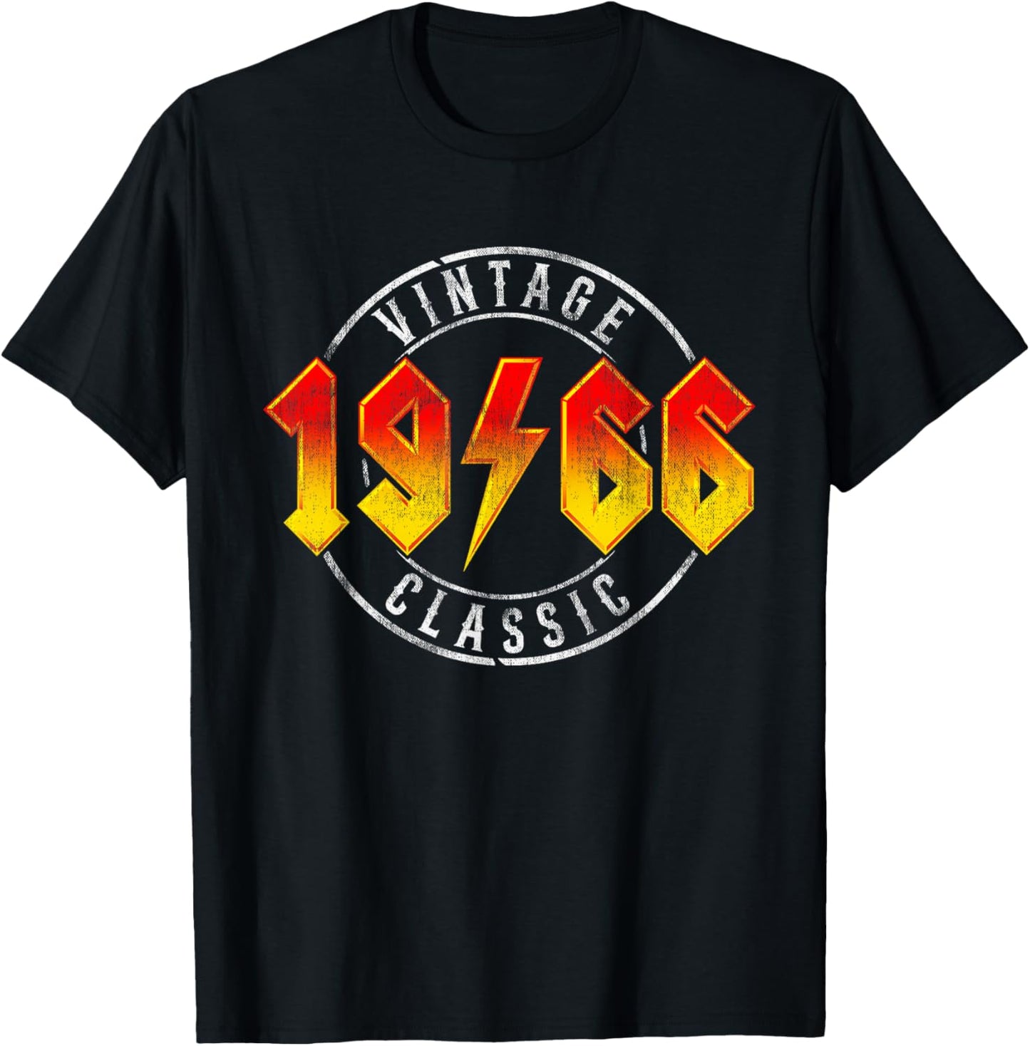 Vintage 1966 Classic Rock Legend 60 Year Old 60th Birthday T-Shirt - T-Shirt | Black