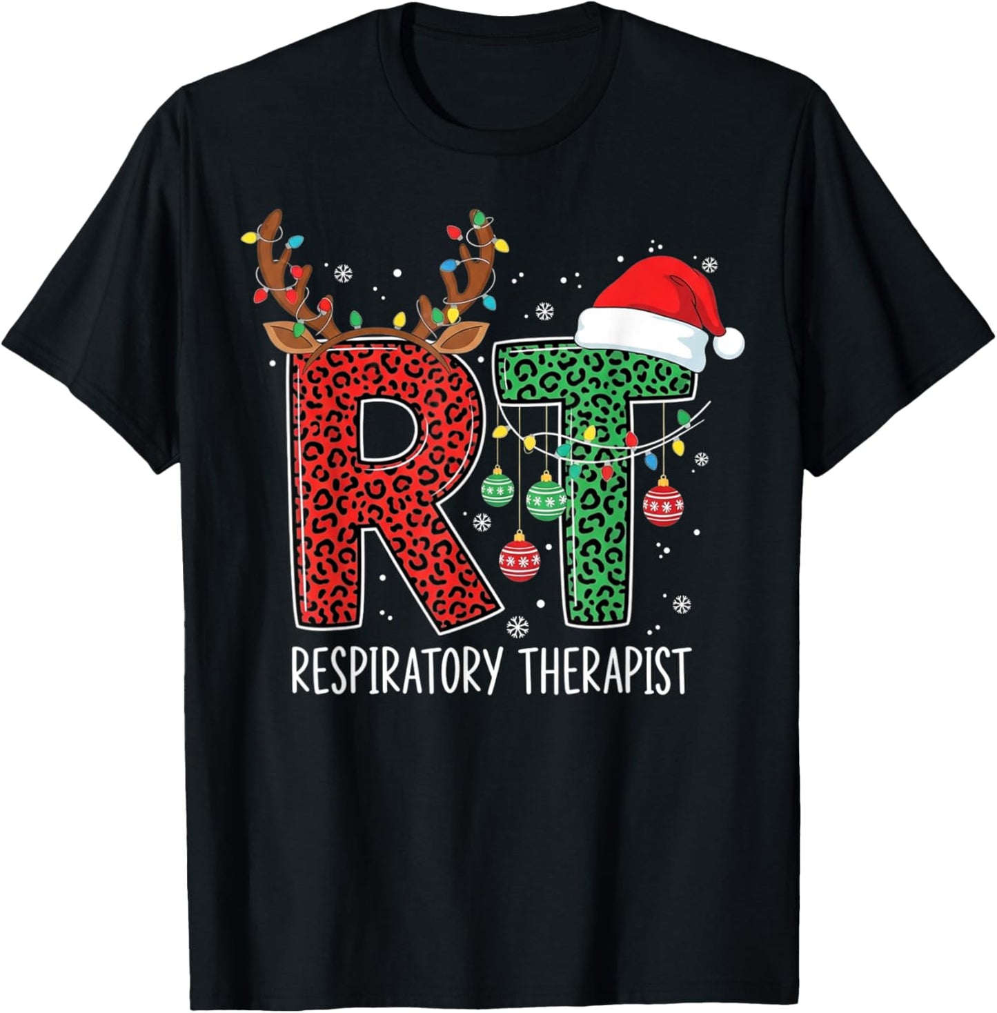 Christmas Respiratory Therapist Xmas RT Men T-Shirt - T-Shirt | Black