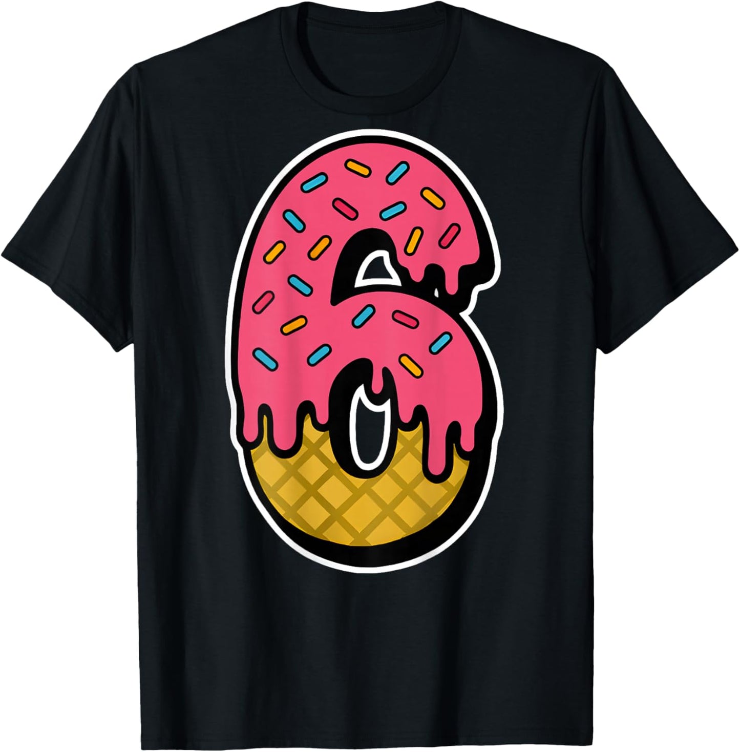 Funny Number 6 67 Costume Matching Group Halloween On Back T-Shirt - T-Shirt | Black
