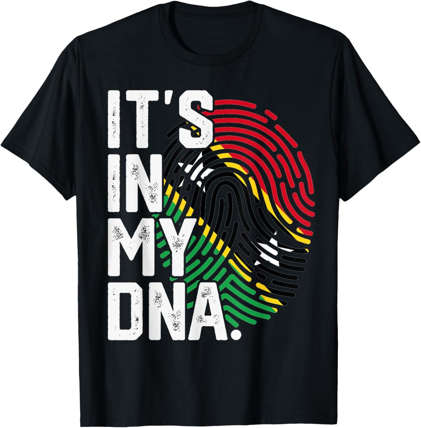 Saint Kitts and Nevis Roots Flag Fingerprint Patriotic T-Shirt - T-Shirt | Black