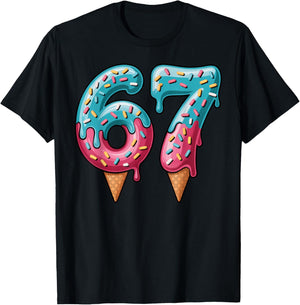 67 Ice Cream Drip Meme T-Shirt - T-Shirt | Black