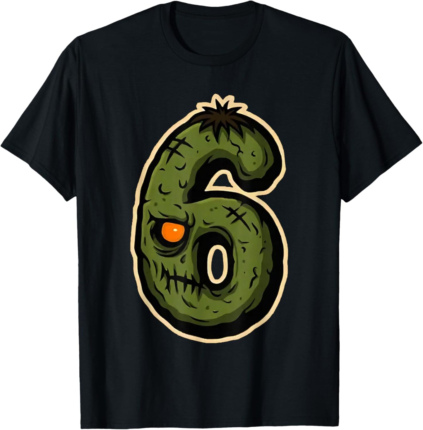Number 6 Monster 67 Meme Matching Couple Halloween Costume T-Shirt - T-Shirt | Black