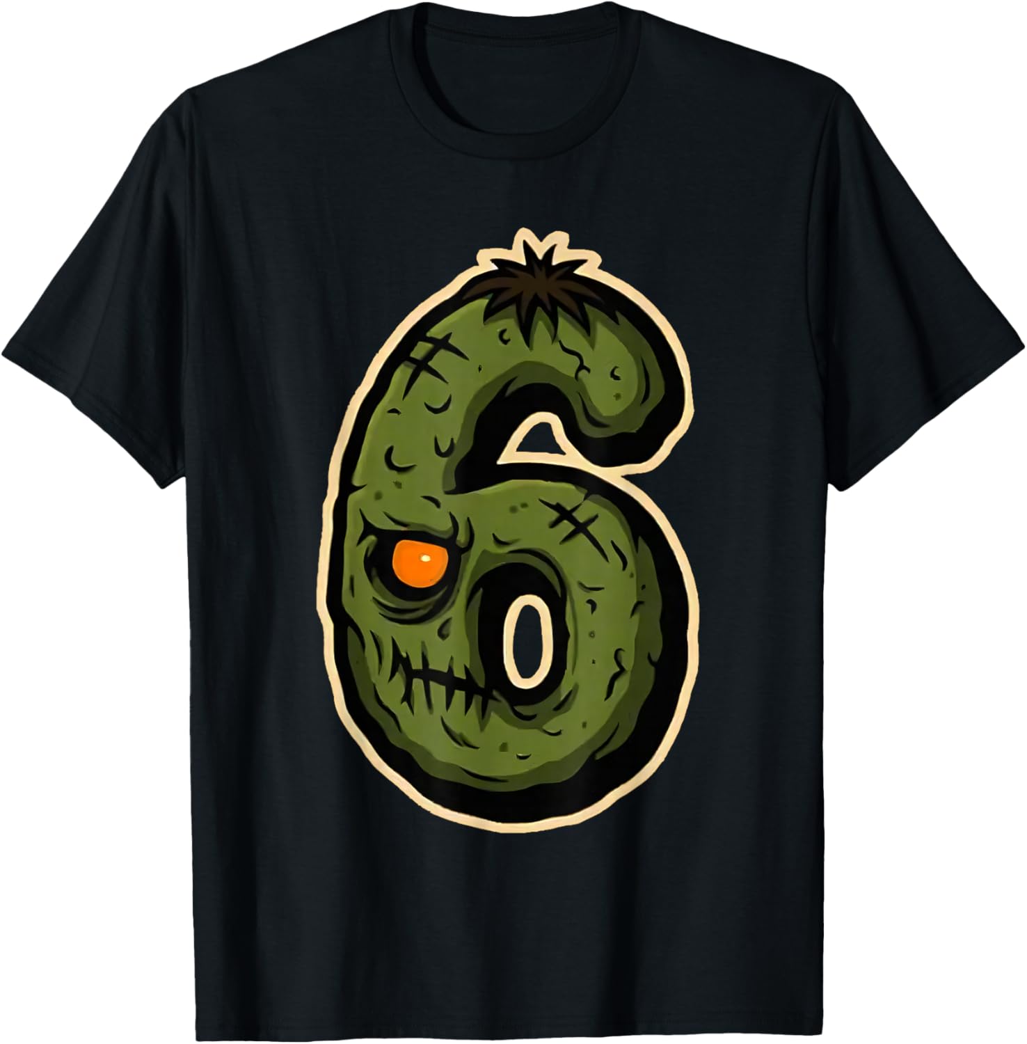 Number 6 Monster 67 Meme Matching Couple Halloween Costume T-Shirt - T-Shirt | Black