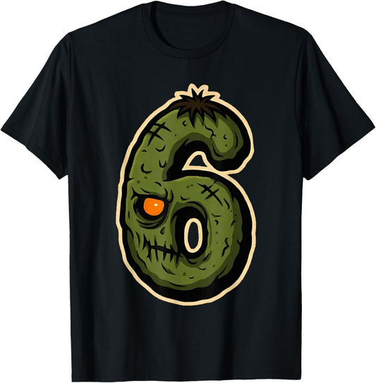 Number 6 Monster 67 Meme Matching Couple Halloween Costume T-Shirt - T-Shirt | Black