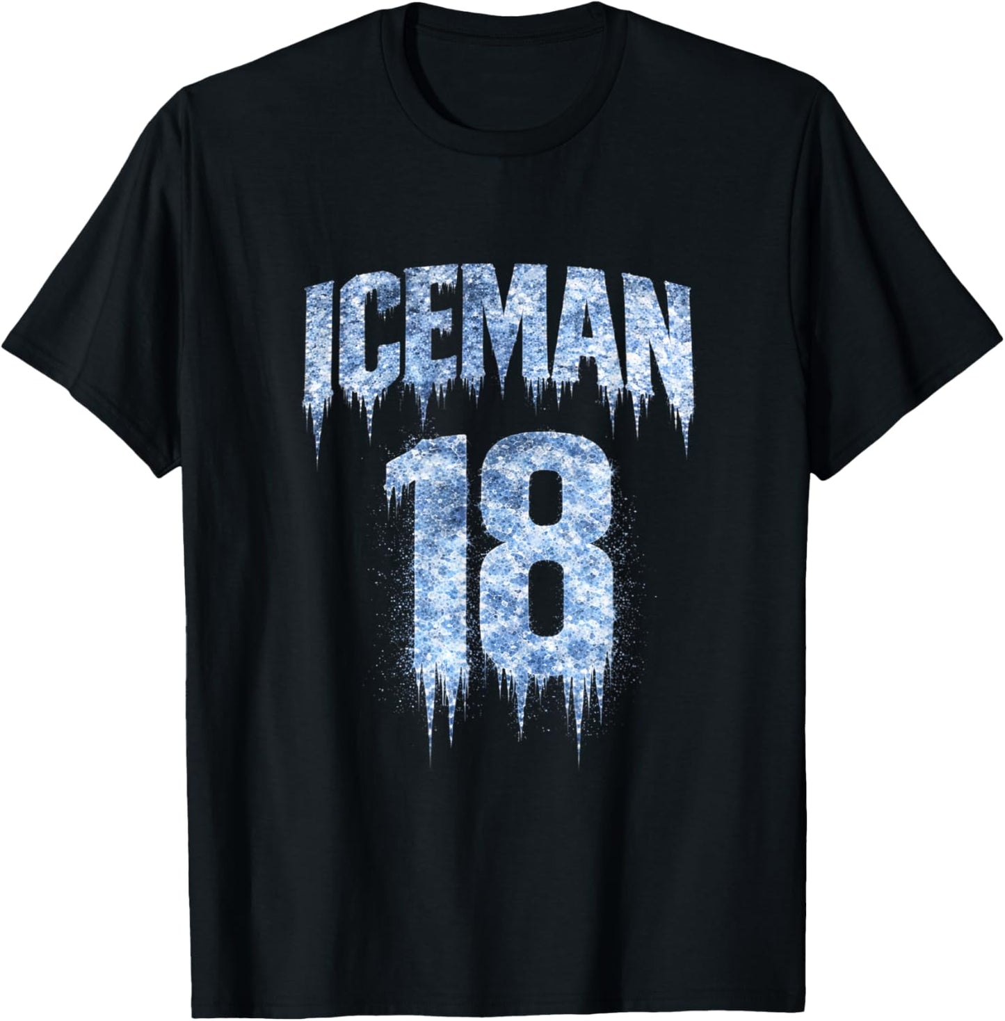 18 Iceman Football Jersey Football Player Number T-Shirt - T-Shirt | Black